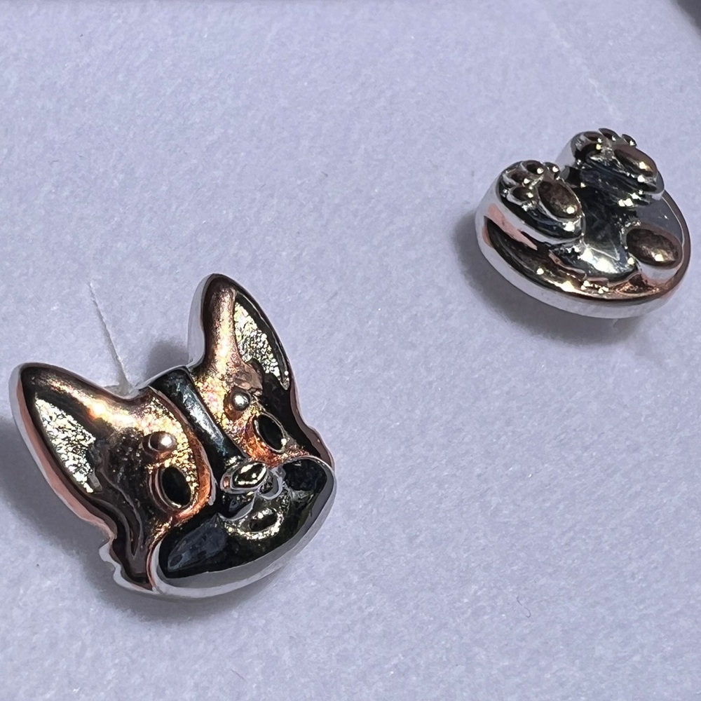 Item 5 - Sterling Silver Corgi Earrings